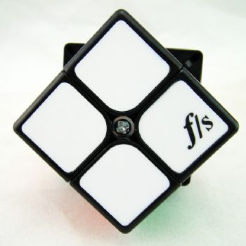 Funs 2x2 FangShi 2x2x2 Fangshi Shishuang 2x2 Magic Cube Puzzle Cube Black with Tile