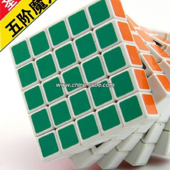 Shengshou 5x5x5Cube PVC Stickers Magic Cube Professional Puzzle Classic Toys For Children -White