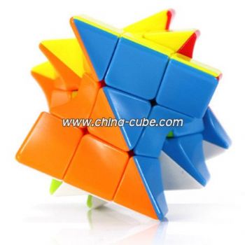 FanXin 3x3 Torsion Magic Cube Coloful Twisted Cube Puzzle Toy for Challange - Colorful