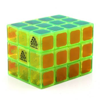 Witeden 1688Cube 3x3x4 Cuboid Cube(中心对称),1688Cube 3x3x4 Cuboid Cube(Symmetric) Transparent green