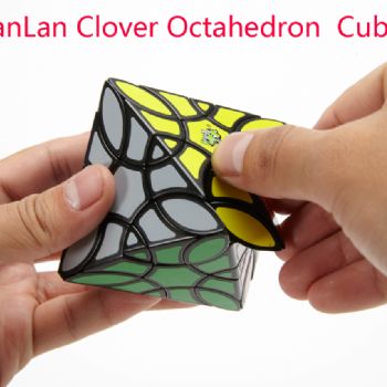 LanLan Clover Octahedron  Cube Puzzle Black Cubo Magico Toys for kid children Gift Idea Collection Brain Game