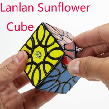 LanLan Sunflower Cube Puzzle Black Cubo Magico Toys for kid children Gift Idea Collection Brain Game