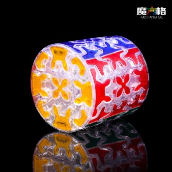 Qiyi Gear  Cylinder  Transparent qiyi gear Speed Cubes Professional Cubo Magico Educational Kids Toys