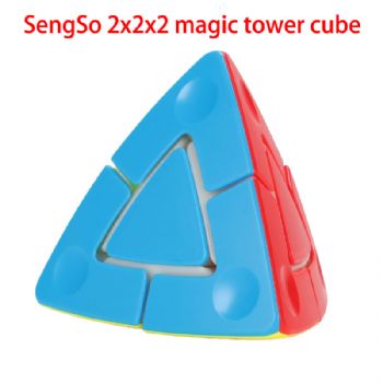 Shengshou Double pyramid 2x2 puzzle SengSo magic tower cube Tetrahedron Pyramorphix speed cube educational twist toy cubo magico